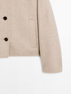 Cropped wool blend jacket