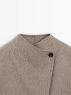 Short coat with brushed finish