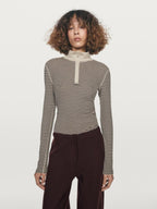 Wool blend straight-leg trousers