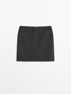 Short faux fur skirt