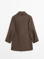 Wool blend double-breasted coat