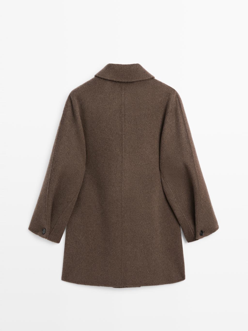 Wool blend double-breasted coat