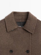 Wool blend double-breasted coat