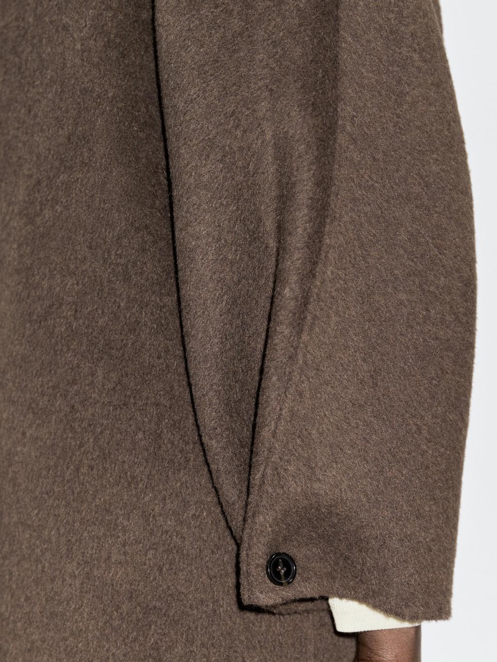 Wool blend double-breasted coat