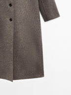 Wool blend high neck coat