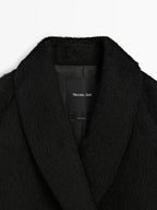 Long alpaca and wool coat