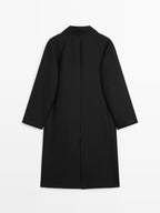 Long wool blend coat