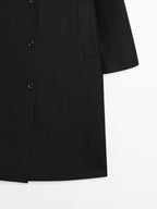 Long wool blend coat