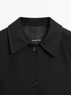 Long wool blend coat