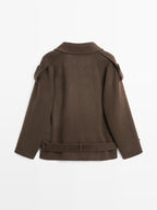 Wool blend trench coat