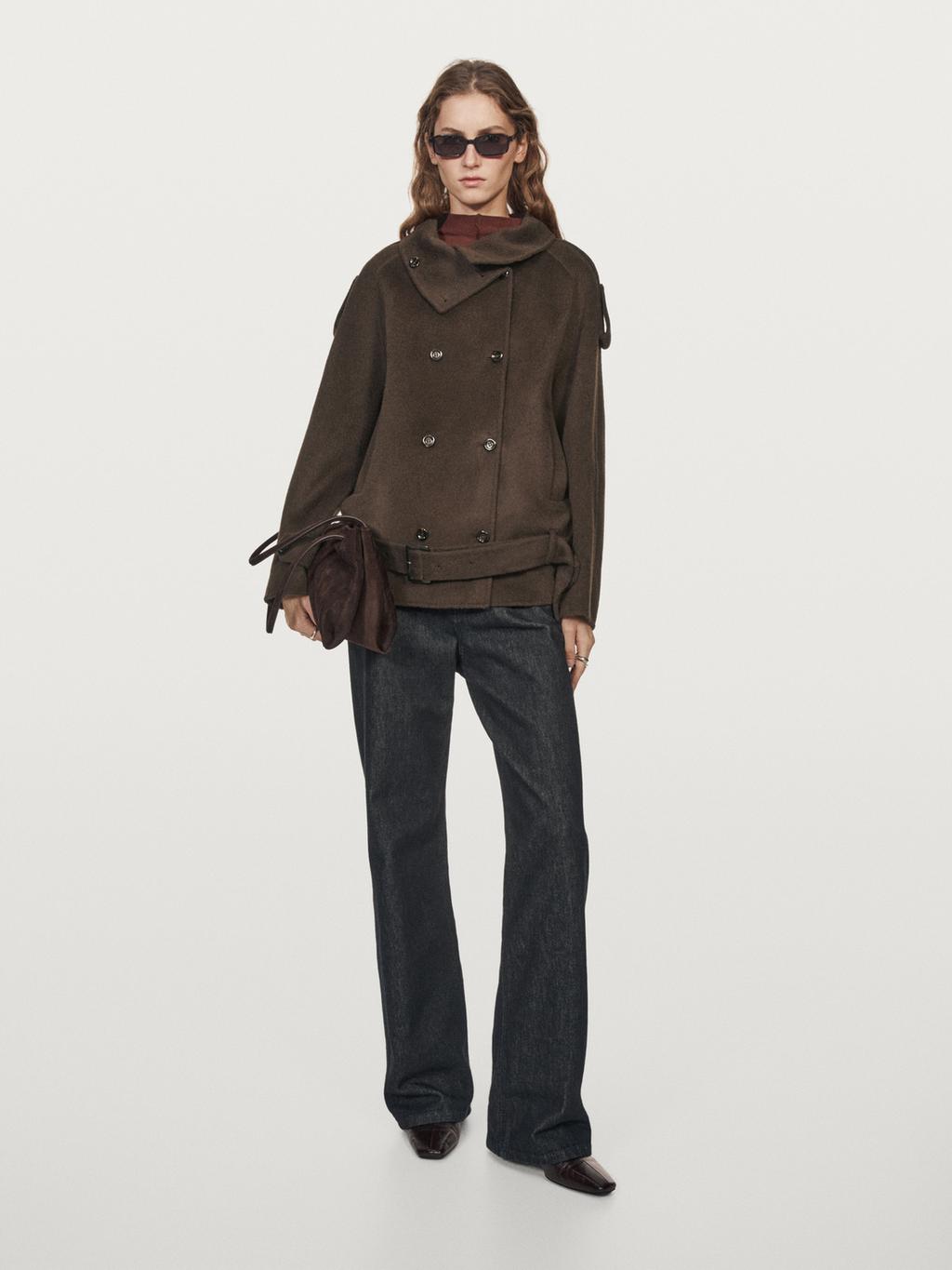 Wool blend trench coat