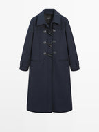 Long coat with toggles
