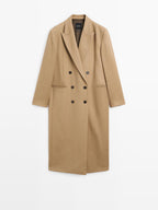 100% wool long coat