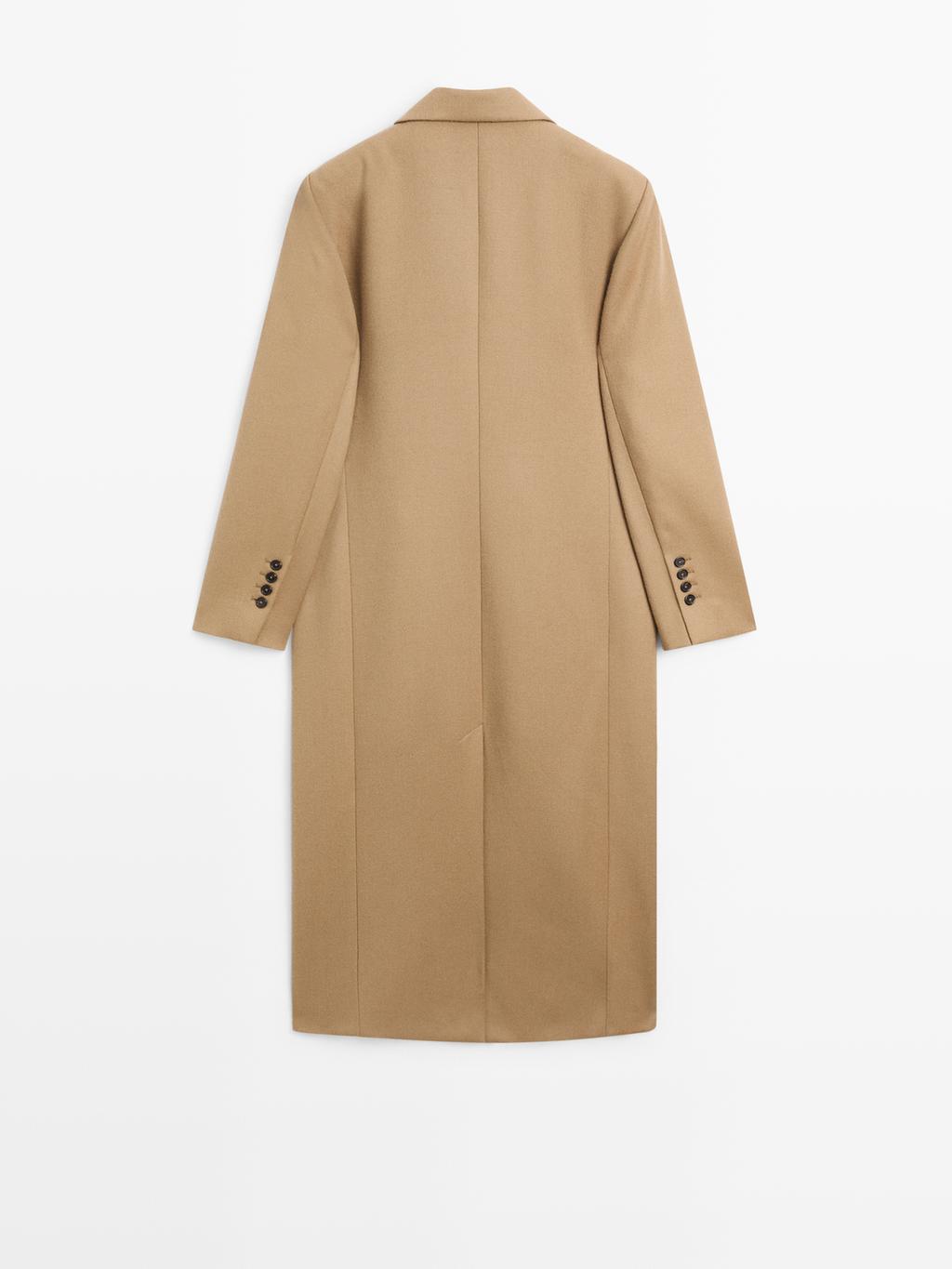 100% wool long coat