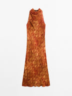 Long flowing printed dress