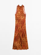 Long flowing printed dress