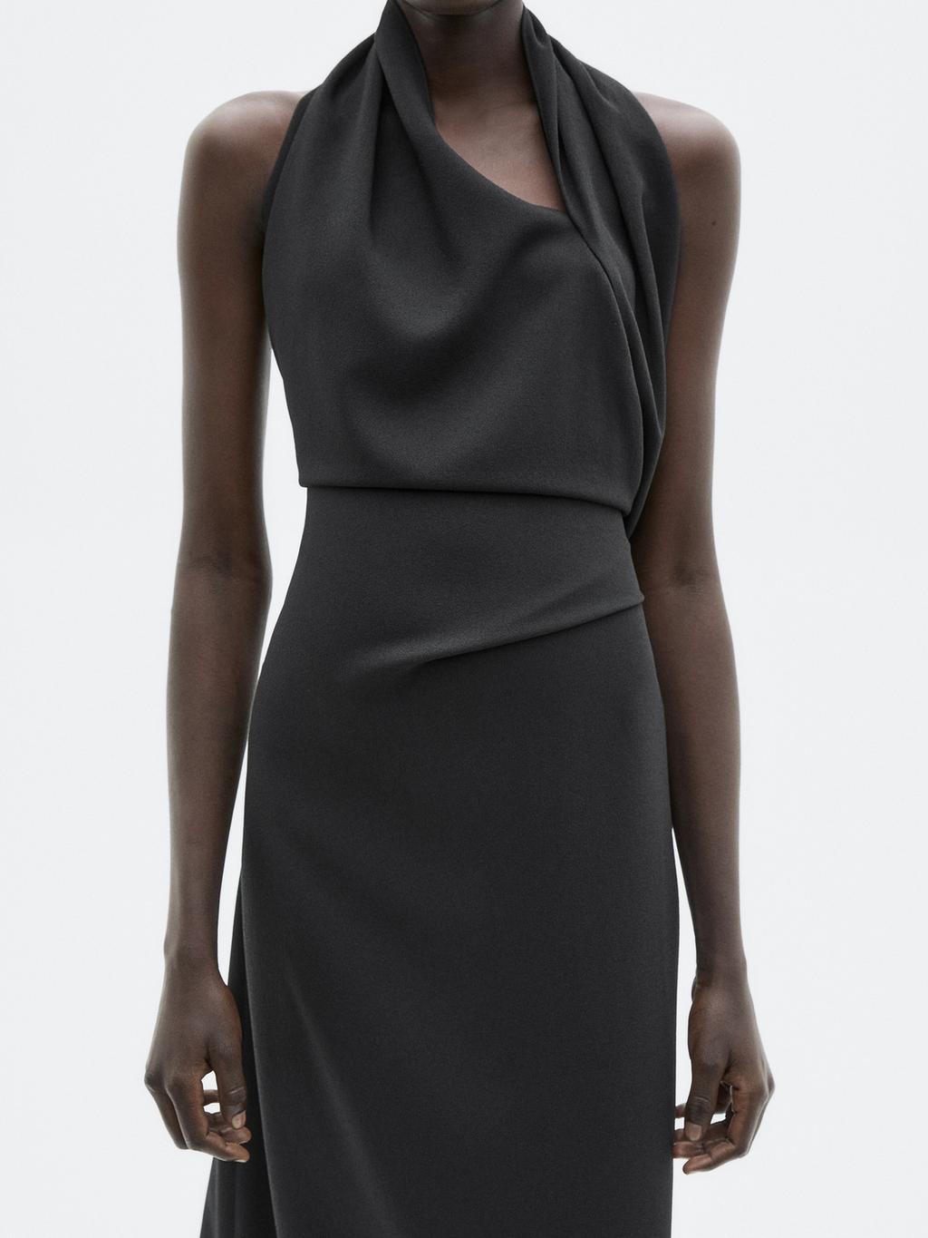 Long halter dress with back detail - LIMITED