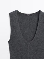 Long A-line knit dress