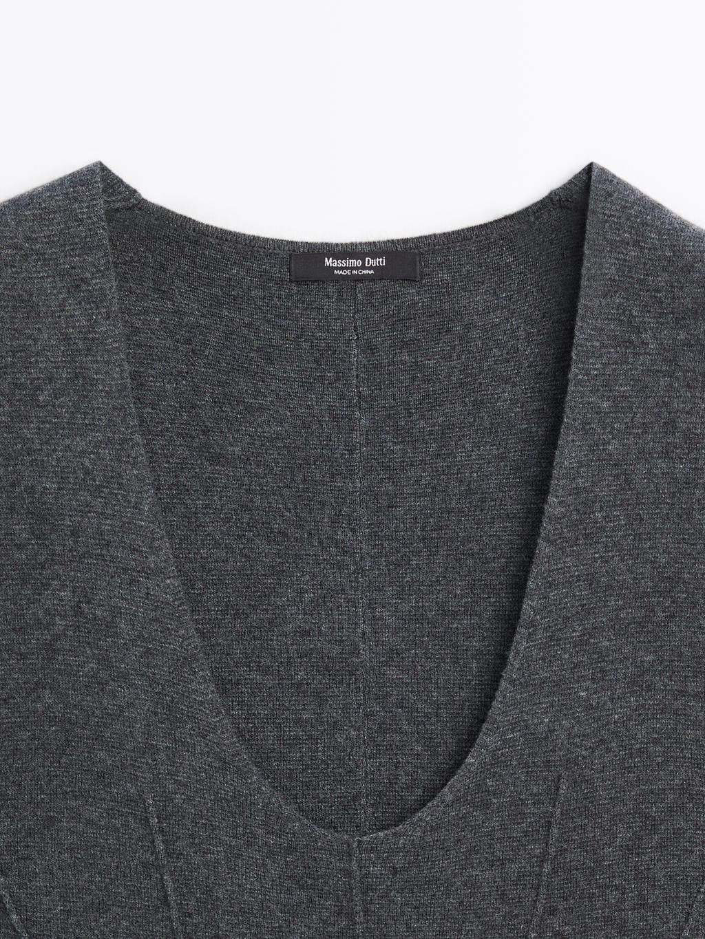 Long A-line knit dress