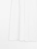 Flared V-neck midi dress