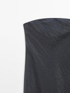 Flowing strapless midi dress