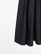 Denim midi dress with seam details