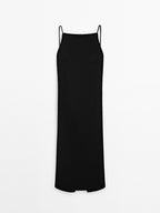 Long dress with rhinestone detail