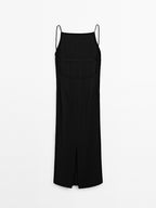 Long dress with rhinestone detail