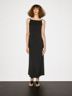 Long dress with rhinestone detail