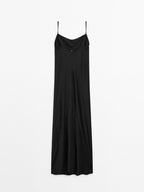 Long crepe camisole dress