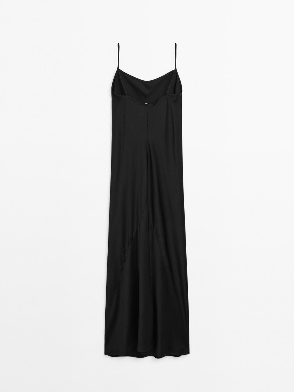 Long crepe camisole dress