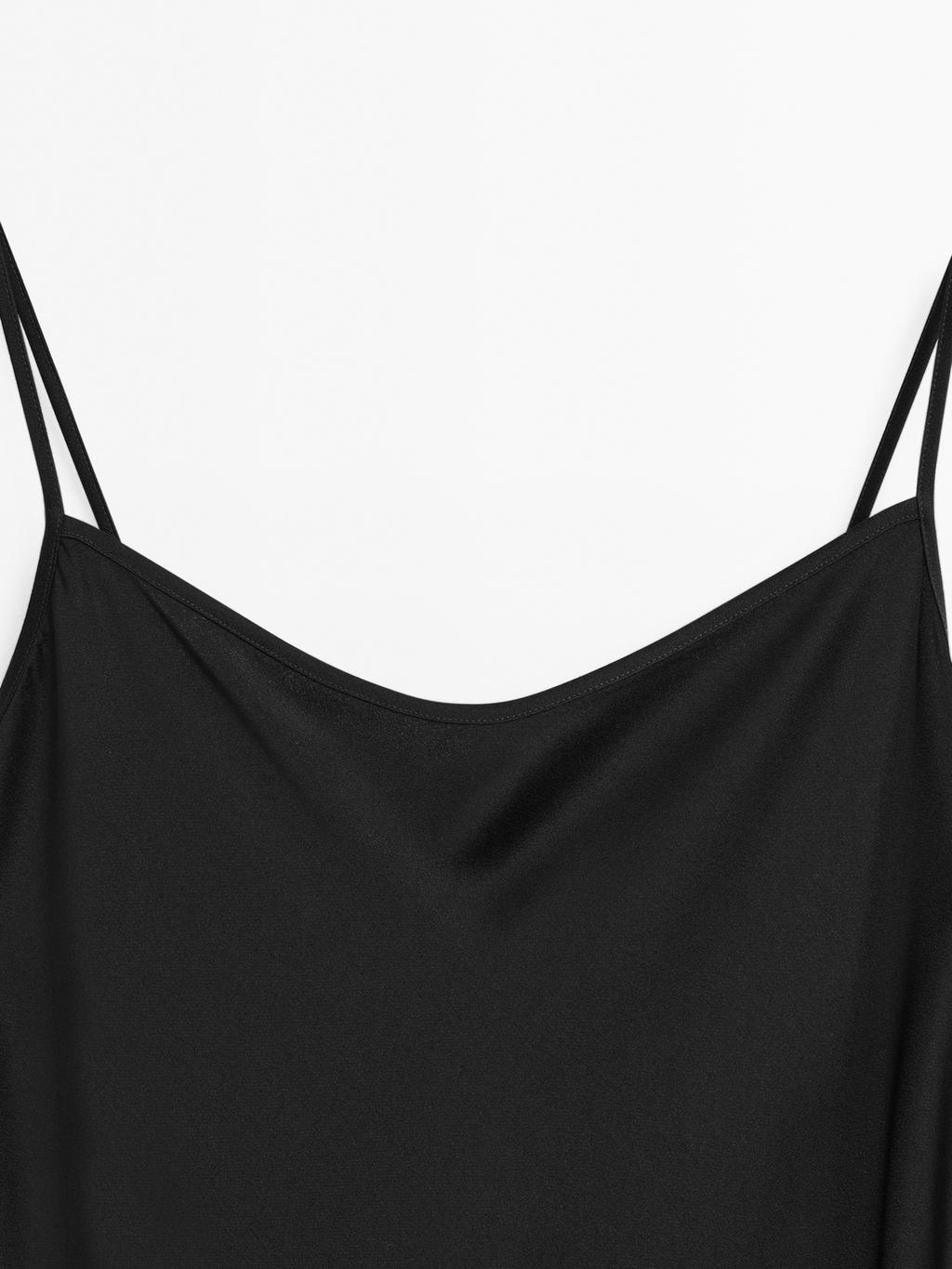 Long crepe camisole dress