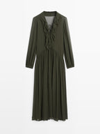 Long flowing dress with ruffle detail