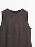 Herringbone mini dress with pockets