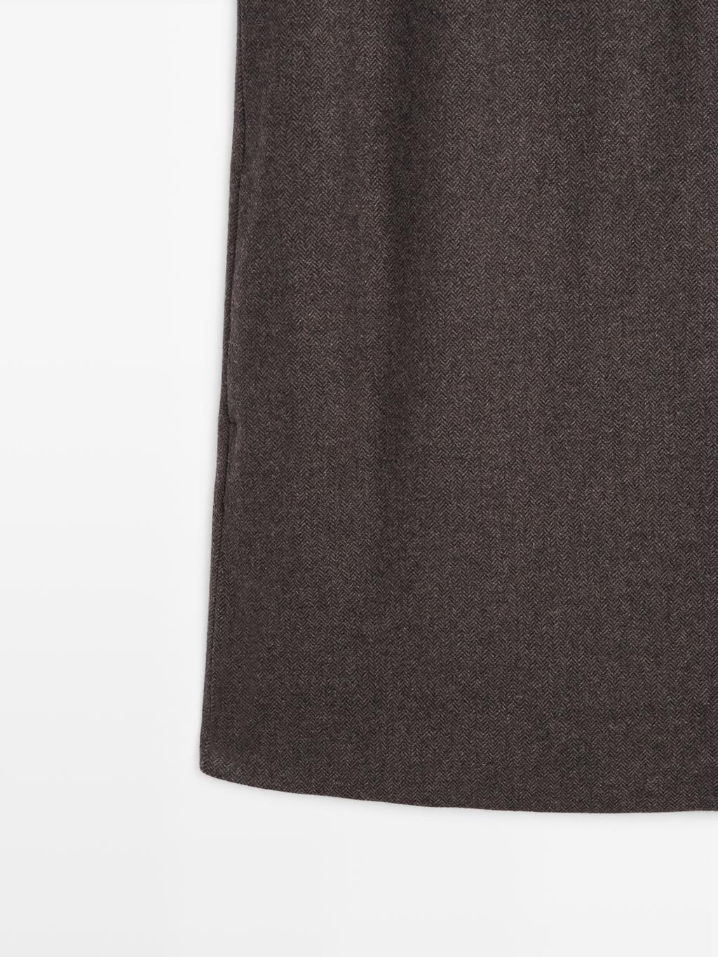 Herringbone mini dress with pockets