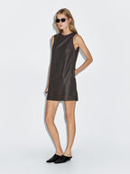 Herringbone mini dress with pockets