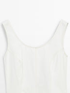 100% cotton denim midi dress