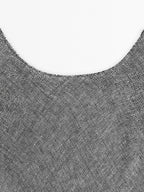 100% linen midi dress