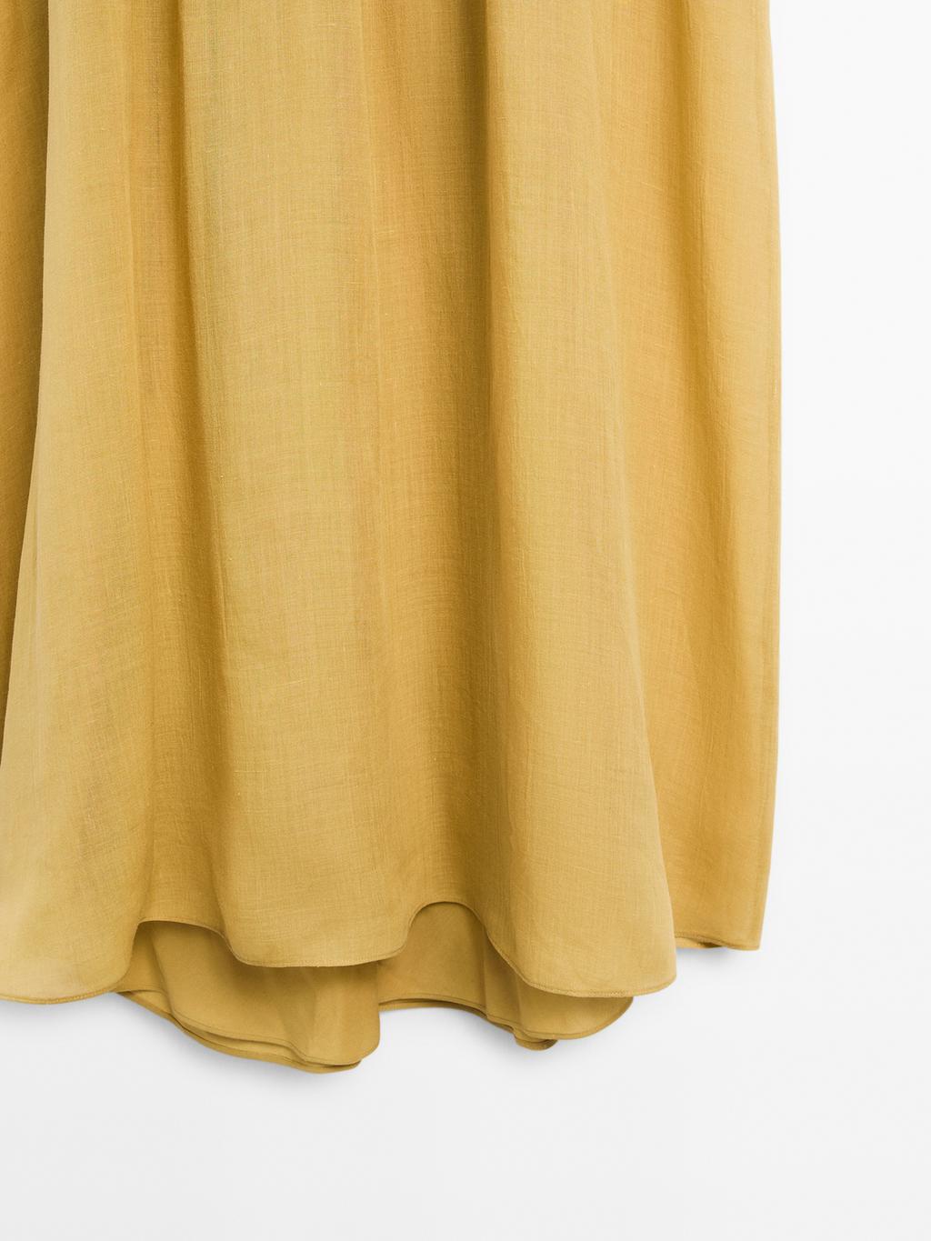 Midi dress with embroidered detail