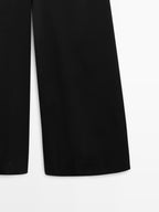 Flowing satin jumpsuit