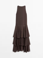 Long flowing dress with ruffles