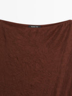 Long dress with gathered waist detail