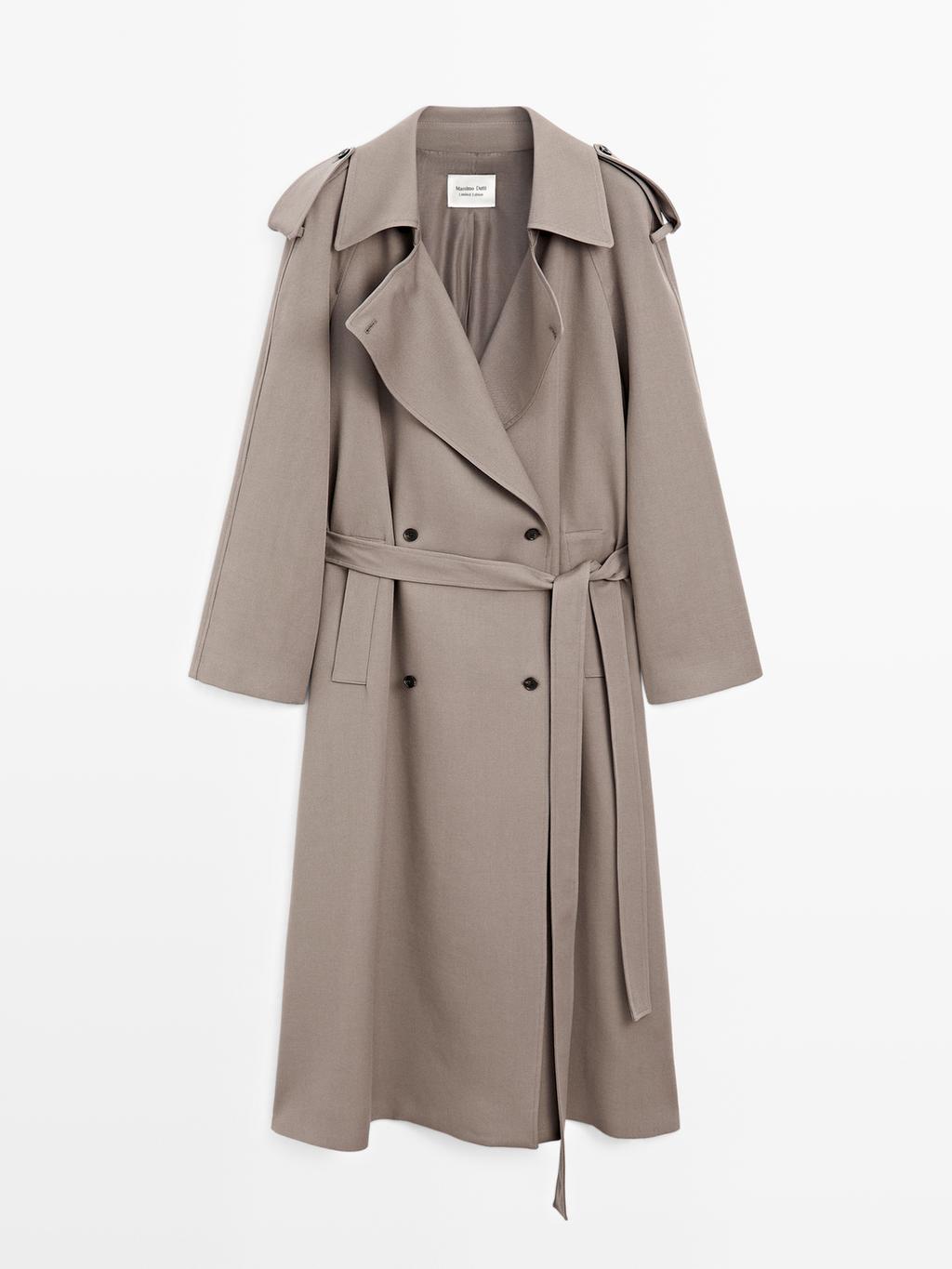 100% wool oversize trench coat - LIMITED