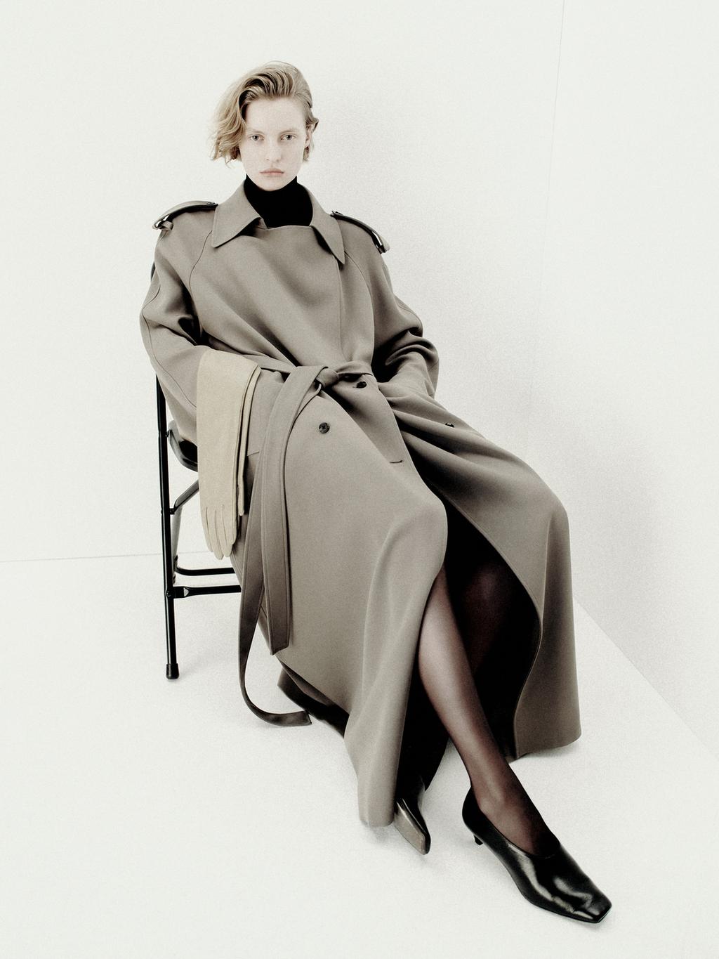 100% wool oversize trench coat - LIMITED