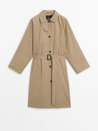 Cotton blend trench coat