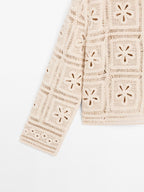 Embellished crochet cardigan