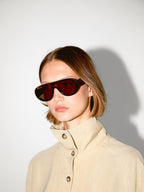 High neck linen blend bomber jacket