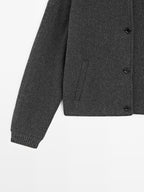 Wool blend bomber jacket