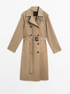 100% cotton water-repellent trench coat