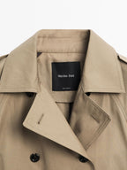 100% cotton water-repellent trench coat